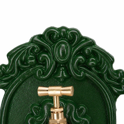 Antique Green Wall Fountain, Cast Aluminium Basin