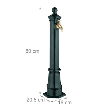 Antique Metal Garden Fountain with Tap, 80 cm