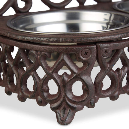 Antique-Style Dog Feeder Bar