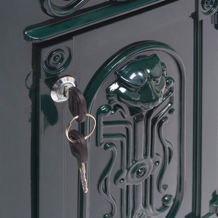 Antique Style Freestanding Mailbox, Cast Aluminium