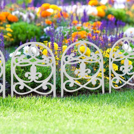 Antique Style Garden Fence Panels, 10-Piece Set