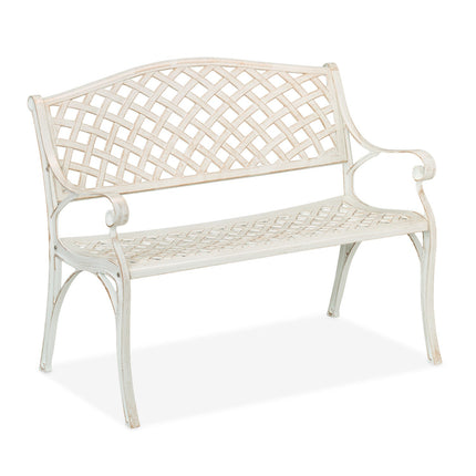 Antique Style Metal Garden Bench – Outdoor Seating