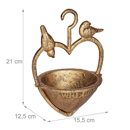Antique hanging bird bath