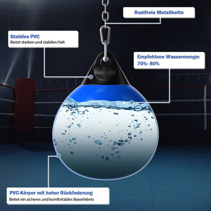 Aqua Punching Bag 45cm, 50kg with Adjustable Chain