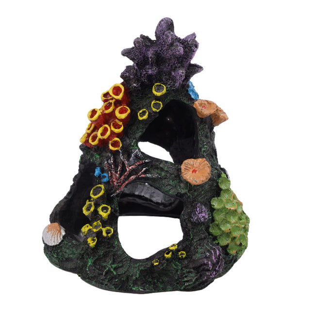 Aquarium Coral Cave Decor, Polyresin, Fresh Or Saltwater