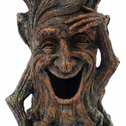 Aquarium Tree Ornament With Face, Cave Hideout, Resin