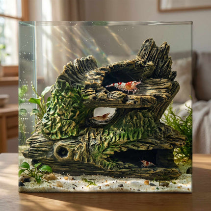 Aquarium Tree Trunk Ornament – Polyresin Hiding Cave