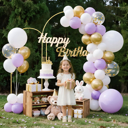 Arch Backdrop Stand Set of 2, Gold Metal 2.2 m and 1.8 m