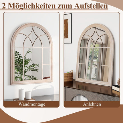 Arched Metal Frame Wall Mirror, 69 x 88.5 cm