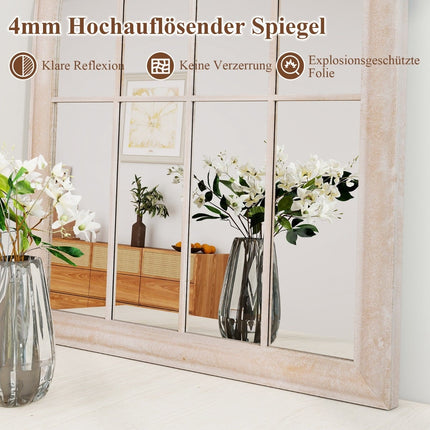 Arched Wall Mirror, 69.5x88cm, Rustic Metal Frame