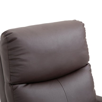 Electric massage chair, lie down with standing support, brown
