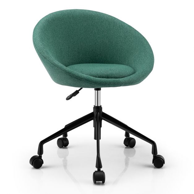Armless Office Chair, Swivel, Adjustable Height, Linen