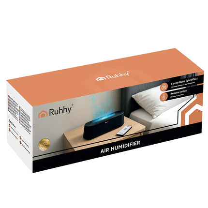 Aroma Diffuser & Humidifier, 250ml, LED Flame Effect