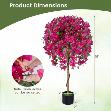 Artificial Azalea Trees, 2-Pack 51-Inch With Weighted Pots