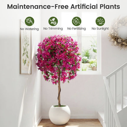 Artificial Azalea Trees, 2-Pack 51-Inch With Weighted Pots