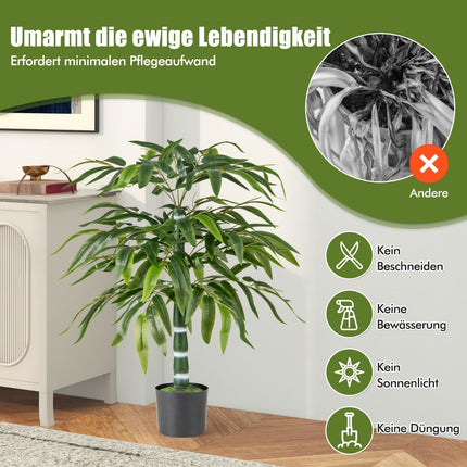 Artificial Bamboo Plant Set, 100 cm, with Pot, 2-Pack