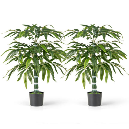 Artificial Bamboo Plant Set, 100 cm, with Pot, 2-Pack
