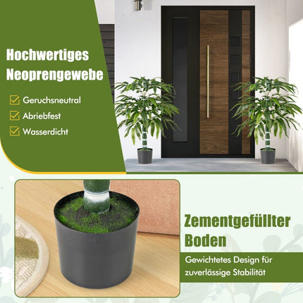Artificial Bamboo Plant Set, 100 cm, with Pot, 2-Pack