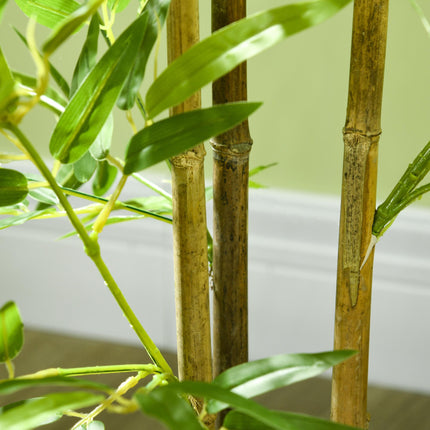 Artificial Bamboo Plant Set, 3 Stems, 120 cm, Green