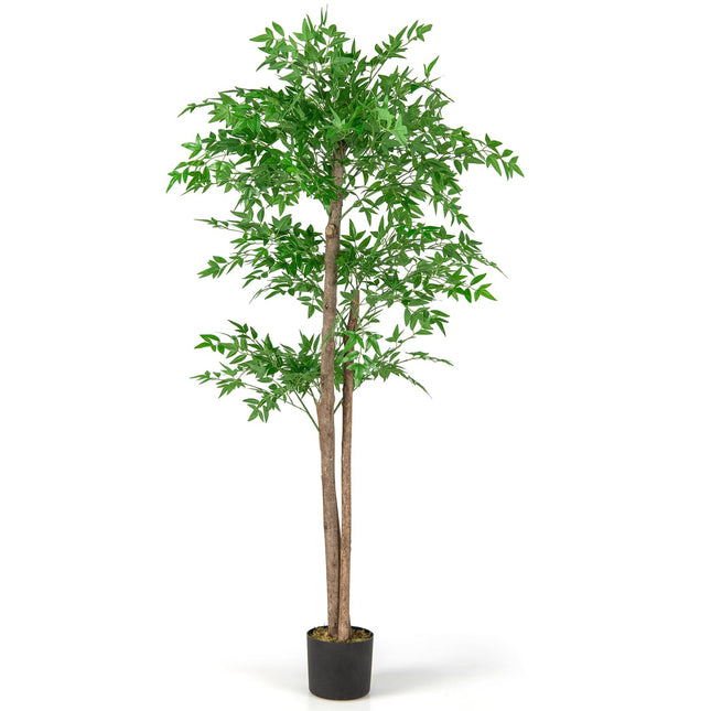 Artificial Bamboo Plant with Pot, 150 cm, 1020 Leaves
