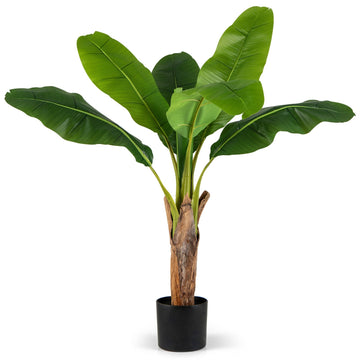 Artificial Banana Leaf Plant Set, 107 cm, PEVA, 2-Pack