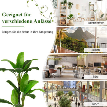 Artificial Banana Tree, 150 cm, 18 Leaves, PEVA Material