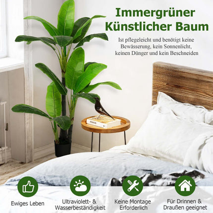 Artificial Banana Tree, 150 cm, 18 Leaves, PEVA Material