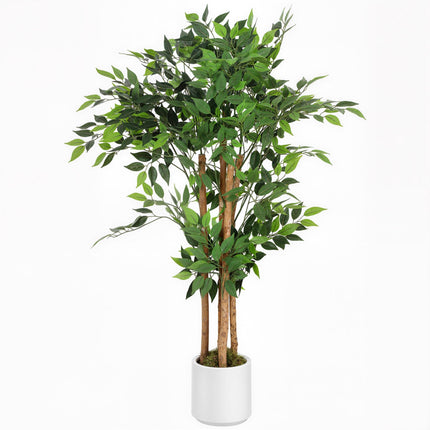 Artificial Banyan Tree 120 cm, Solid Wood Trunk