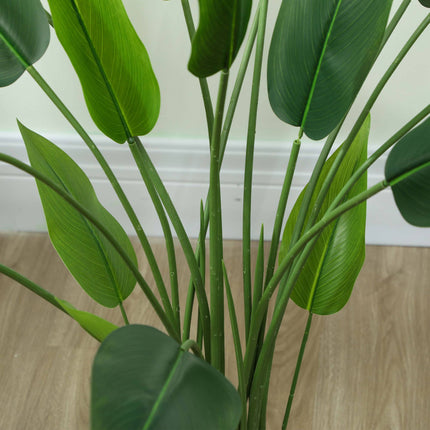 Artificial Bird of Paradise Plant, 110 cm, Cement Pot