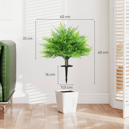 Artificial Boston Ferns, UV-Resistant, 2-Pack, 40x60 cm