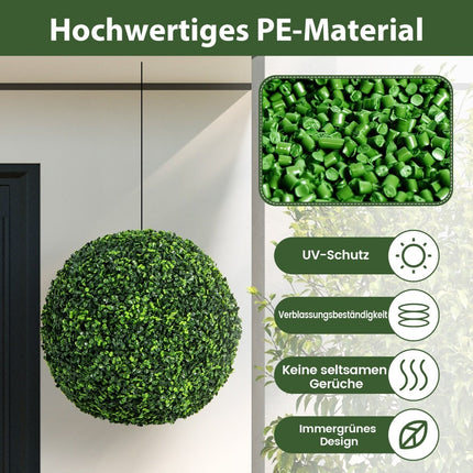 Artificial Boxwood Balls, 48 cm, UV Resistant, Set of 2