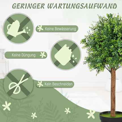 Artificial Boxwood Plant, 90cm, UV-Resistant, Potted