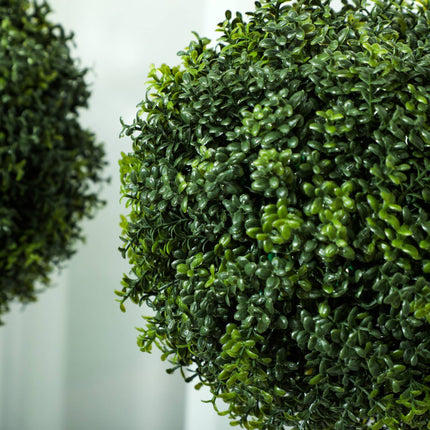 Artificial Boxwood Topiary Set, 45cm, UV-Resistant