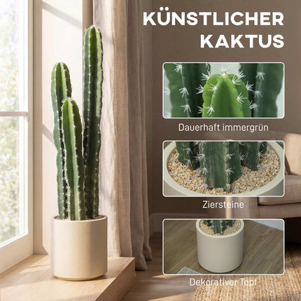 Artificial Cactus Plant, 95 cm, With Pot, Indoor Decor