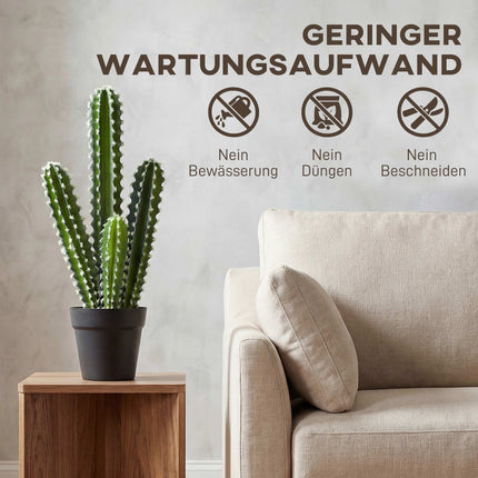 Artificial Cactus Plant in Pot – 53 cm, Maintenance-Free