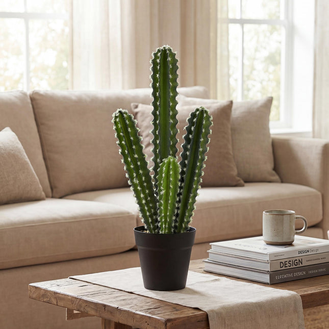 Artificial Cactus Plant in Pot – 53 cm, Maintenance-Free
