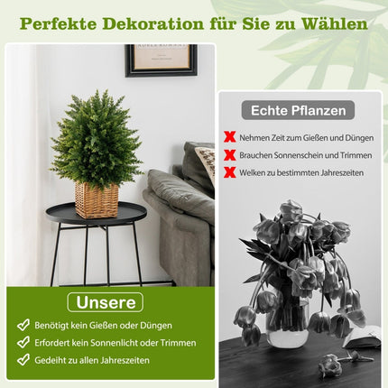 Artificial Cedar Topiary Trees, 2-Pack, 55 cm, UV Resistant
