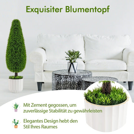 Artificial Cedar Tree with Pot, 90cm, Set of 2
