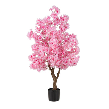 Artificial Cherry Blossom Tree 118 cm, Pink, Cement Base