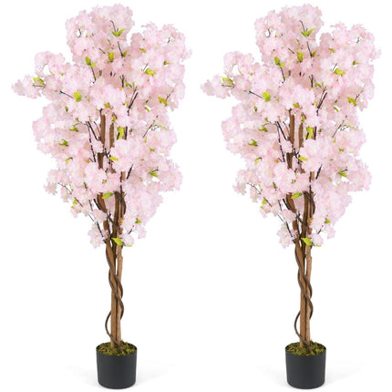 Artificial Cherry Blossom Tree Set, 150cm, Pink, 2-Pack