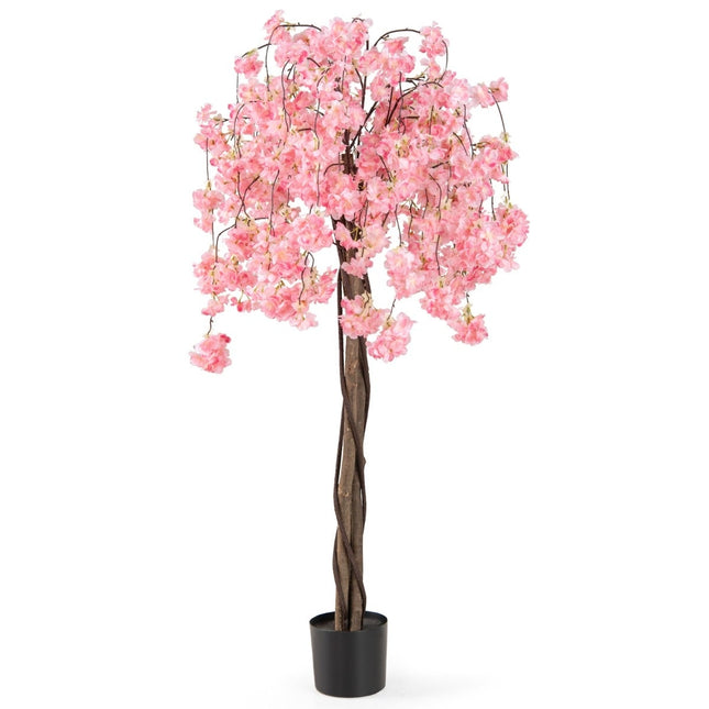 Artificial Cherry Blossom Tree in Pot, 163 cm, Pink Flowers