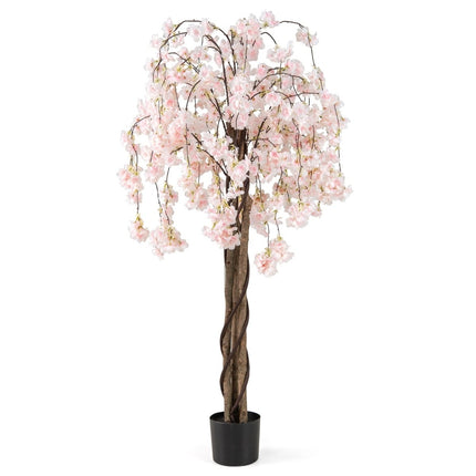 Artificial Cherry Blossom Tree in Pot, 163 cm, White Flowers