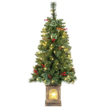 Artificial Christmas Tree, 120 cm, 100 LED Lights, 8 Modes