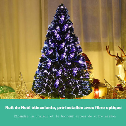 Artificial Christmas Tree 120 cm, Fiber Optic LED Lights
