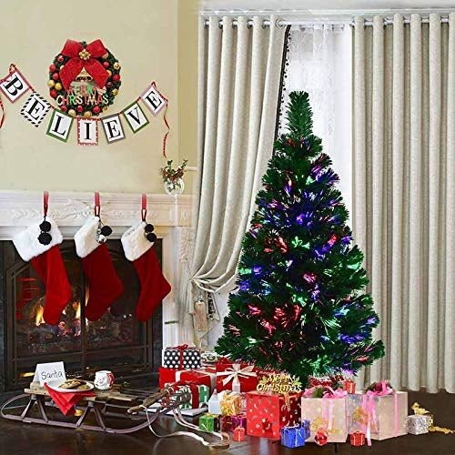 Artificial Christmas Tree 120 cm, Fiber Optic LED Lights