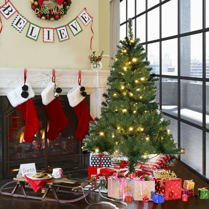 Artificial Christmas Tree 120 cm, LED Lights, Stand