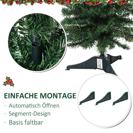 Artificial Christmas tree, 1.2m, 212 branches, PVC, Green