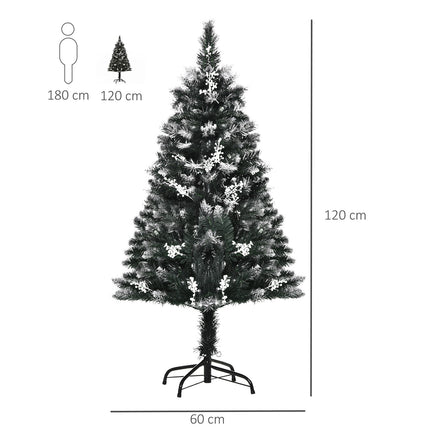 Artificial Christmas tree, dipped in snow, 1.2 m, 222 branches