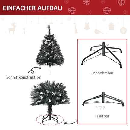 Artificial Christmas tree, dipped in snow, 1.2 m, 222 branches