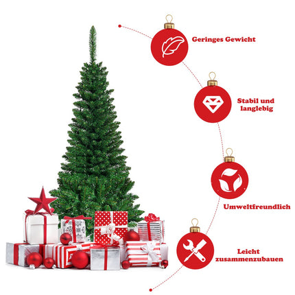 Artificial Christmas Tree 135 cm, 150 LED Lights, Metal Stand